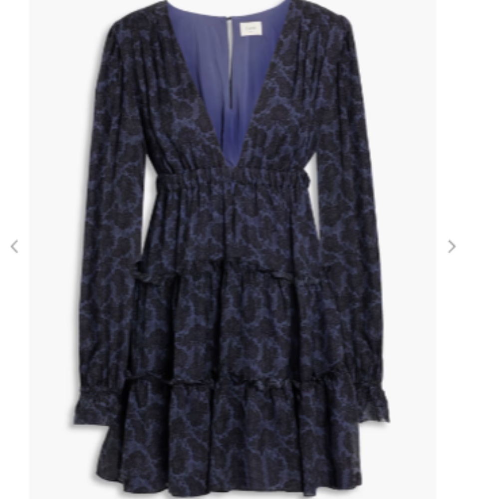 Venezia tiered floral-print silk-chiffon mini dress from CAMI NYC